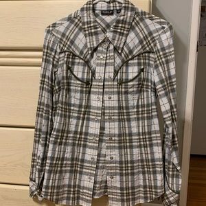 Plaid button down shirt